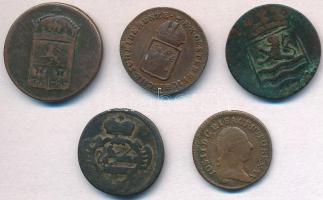 Vegyes: Csehország / Történelmi tartomány 1782A 1 Garas Cu + Hollandia / Zeeland 1789 1d Cu + Magyar...