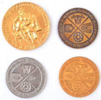 9db-os kiállítási érem tétel, közte aranyozott, ezüstözött darabok: 1980. "OMÉK III / 69. Orszá...