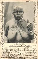 A Pondo Belle / African folklore, pipe smoking woman, erotic naked (EK)