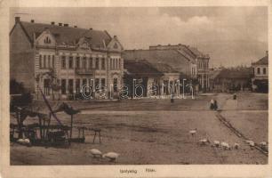 Ipolyság, Sahy; Fő tér, Lengyel szálloda / main square, hotel (EK)