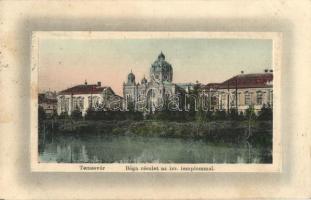 Temesvár, Timisoara; Béga részlet, Izraelita templom, zsinagóga, "Ideal" W. L. Bp. No. 6679. / river, synagogue