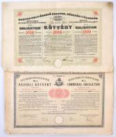 10db-os vegyes részvény tétel, benne Budapest 1913. "A Temes- és Somogy-vármegyei Egyesült Hely...