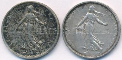 Franciaország 1960. 5F Ag + 1962. 5F Ag T:2 patina 
France 1960. 5 Francs Ag + 1962. 5 Francs Ag C:...