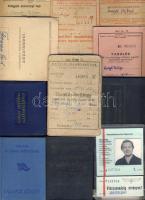 14db Különféle igazolvány, közte MÁV arcképes igazolvány, 40-es évektől