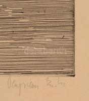 Veszprémi Endre (1925-): Vörösmarty tér. Rézkarc, karton, jelzett, 29×38 cm