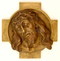Jelzés nélkül: Krisztus fej, bronz, 20×20 cm