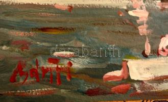 Bánfi jelzéssel: Tihany. Olaj, karton, fa keretben, 23x32 cm