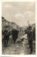 1940 Szászrégen, Reghin; bevonulás, Horthy Miklós / entry of the Hungarian troops, Horthy