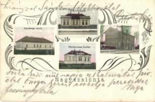 Nagyszalonta, Salonta; árvaház, gazdasági iskola, vasútállomás, Vöröskeresztes kórház / orphanage, school, tailway station, hospital, Art Nouveau