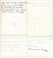 cca 1956 Kármán Tódor (1881-1963) fizikus ismerősök, hírességek társaságában, illetve sógornője, öss...