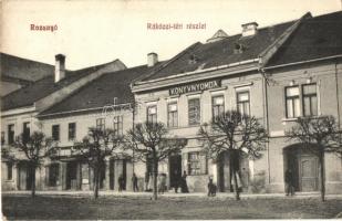 Rozsnyó, Roznava, Roseanu; Rákóczi tér, íSajóvidék Könnyvnyomda / square, book publishing house (EK)