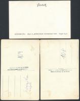 Vegyes fotó tétel, 3 db: Szörényi Éva (1917-2009) színésznő két fotólapja, valamint egy gyermek fotó...