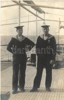 Az SMS Taurus Osztrák-Magyar Monarchia állomáshajójának matrózai a fedélzeten / K.u.K. Kriegsmarine, Mariners of SMS Taurus on board, photo