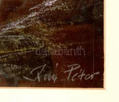 Olvashatatlan jelzéssel: Éjszakai fények. Pasztell, papír, üvegezett keretben, 48×65 cm