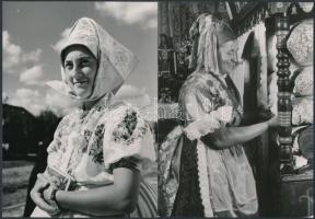 Somogyi ill. attalai népviselet, 2 db MTI-fotó, hátulján feliratozva, 18×13 cm