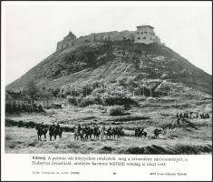 Hubertus lovastúra Sümeg váránál, MTI-fotó, feliratozva, 20,5×24,5 cm