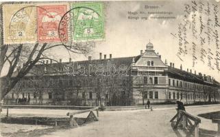 Brassó, Brasov, Kronstadt; Magyar Királyi honvédlaktanya, kiadja Kovács Sándor / military barracks, TCV card (EK)