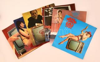 cca 1960-1970 Színes Orion reklámplakátok, 6 db, némelyiken gyűrődéssel, 33x33 cm