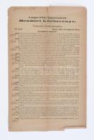 1871 Buda, A magyar királyi belügyministerium rendőri körözvénye valamennyi törvényhatósághoz, 34×21 cm