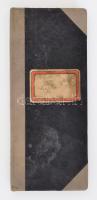 1923-25 Első Bácsalmási Mészégetőtelep kereskedelmi segédkönyv naplója, 240 p.,ebből kitöltött 37 p., számos bejegyzéssel, adattal, foltos félvászon kötésben, festett lapélekkel.