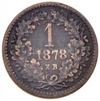 1878KB 1kr Cu, 2x1 makk T:2-,3
1878KB 1 Kreuzer Cu, 2x1 acorn, C:VF,F 
Adamo M4.1