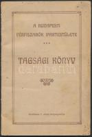 1921 A budapesti férfiszabók ipartestületének tagsági könyve