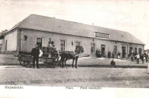 Hajmáskér, Piac, Pank vendéglő, kávéház, kiadja Pósa Endre
