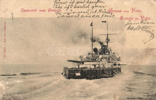 SMS Monarch, az Osztrák-Magyar Monarchia partvédő csatahajója, Alois Beer No. 8436D. / SMS Monarch, Austro-Hungarian Navy coastal defense ship (EK)
