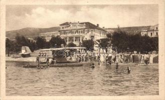 Crikvenica, Cirkvenica; Strand, hotel, hidroplán / beach, hotel, hydroplane (EK)