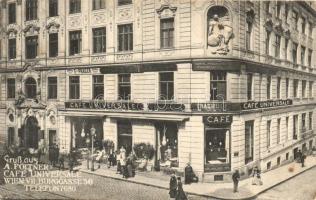 Wien VII. Burggasse 30. A. Pöltner's Café Universale, shop of E. Prager (EK)