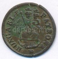 1705K-B Rézpoltúra "II. Rákóczi Ferenc" (2,82g) T:2,2-
Hungary 1705. Poltura "Franci...