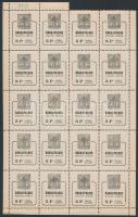 1945 Városi illetékbélyeg Rákospalota 5P teljes ív (50.000)