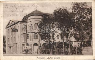 Karcag, Kultúrpalota, étterem, kiadja ifj. Klein Mór (kis gyűrődés / minor crease)