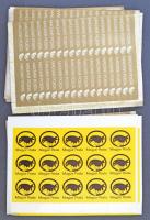 70-es évek postai matricái, levélzárói, cimkéi  2 dossziéban