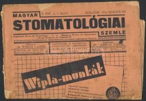 cca 1920 2 db fogászati szakújság. Fogtechnikai Szemle