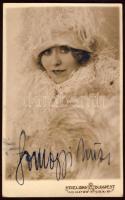 Somogyi Nusi színésznő aláírt fotólapja