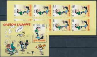 Képregényfigura Gaston Lagaffe blokk + bélyegfüzet, Comics Figurines Gaston Lagaffe block + stamp-booklet