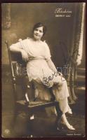 Berky Lili színésznő aláírt fotólapja