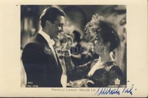 Muráti Lili színésznő aláírt fotólapja