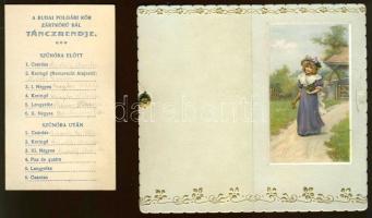 cca 1900 A BUdai Polgári Kör zártkörű báljának táncrendje