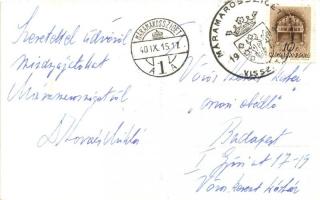 1940 Máramarossziget, Sighetu Marmatiei; Utcarészlet, bevonulás / street, entry of the Hungarian tro...