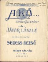 1948 A kő c. kotta a zeneszerző Seress Rezső (a Szomorú vasárnap szerzője) dedikációjával