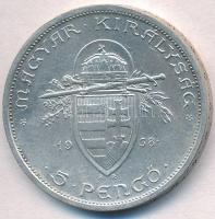 1938. 5P Ag "Szent István" T:2 
Adamo P8.1