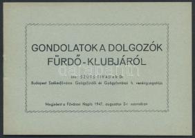 Vegyes helytörténeti tétel, 4 db: 
Vendl Aladár: A budapesti melegforrások. Különlenyomat a Budapes...