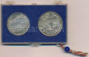 1974. 50Ft Ag + 100Ft Ag "MNB" pár, eredeti, plombált MNB plasztiktokban T:BU patina Adamo...