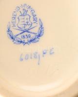 Herendi petrezselyemmintás porcelán cukortartó, kézzel festett, jelzett, hibátlan, 13x10x11 cm