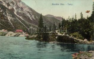 Tátra, Halas tó, Morskie Oko; lake (kopott sarkak / worn corners)