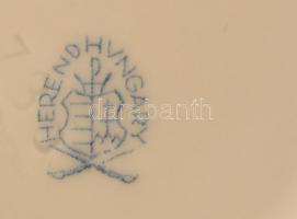 Herendi petrezselyemmintás porcelán kávés csészék, 6 db, hibátlanok + 6 db csészealj, egyiken hajszá...