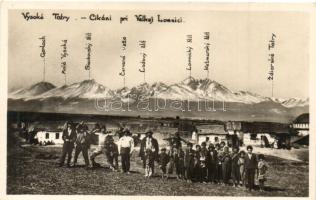 Tátra, Magas Tátra, Vysoké Tatry; Cikáni pri Velkej Lomnici / Gypsies, mountains, photo
