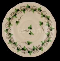 Herendi petrezselyemmintás porcelán csészealjak, 5+1 db, kézzel festett, jelzett, kopásnyomokkal, a ...